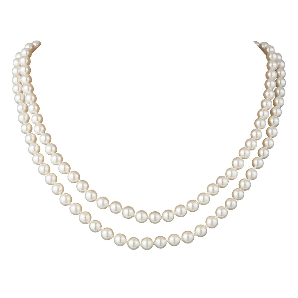 1960s Vintage Faux Pearl Double Strand Necklace