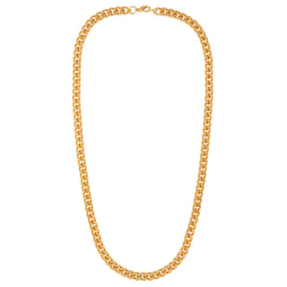 1990s Vintage 22ct Gold Plated Curb Chain Necklace