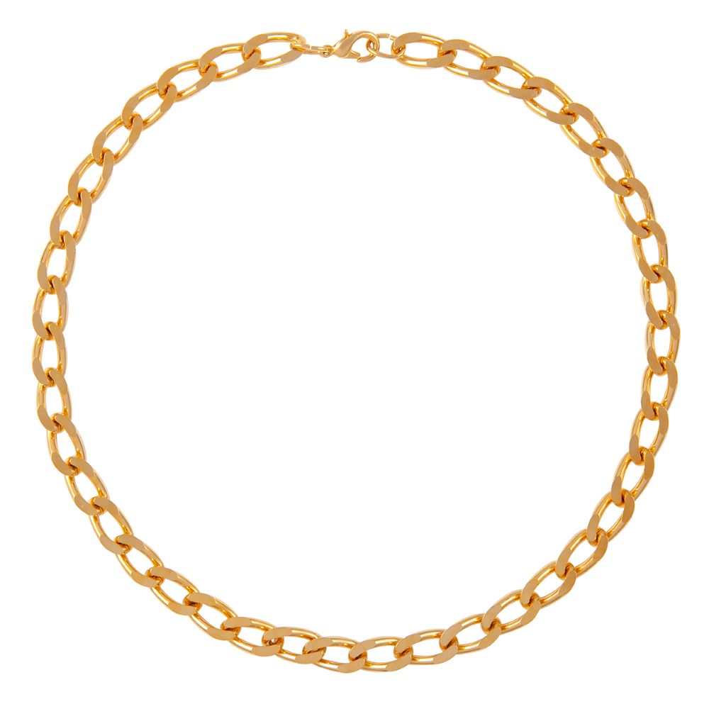 1990s Vintage Oval Link Chain Necklace