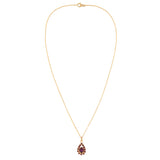 1980s Vintage Faux Amethyst Edwardian Revival Pendant