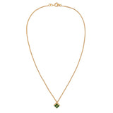 1990s Vintage Faux Emerald Geometric Pendant