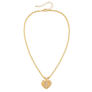 Vintage Gold Plated Heart Pendant