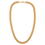 1990s Vintage Flat Curb Chain Necklace