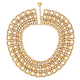 1970s Vintage Monet Egyptian Revival Collar Necklace