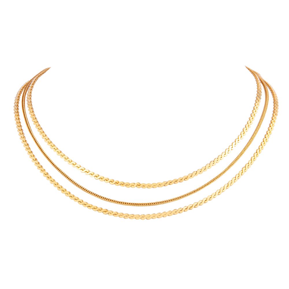 1980s Vintage Triple Chain Necklace