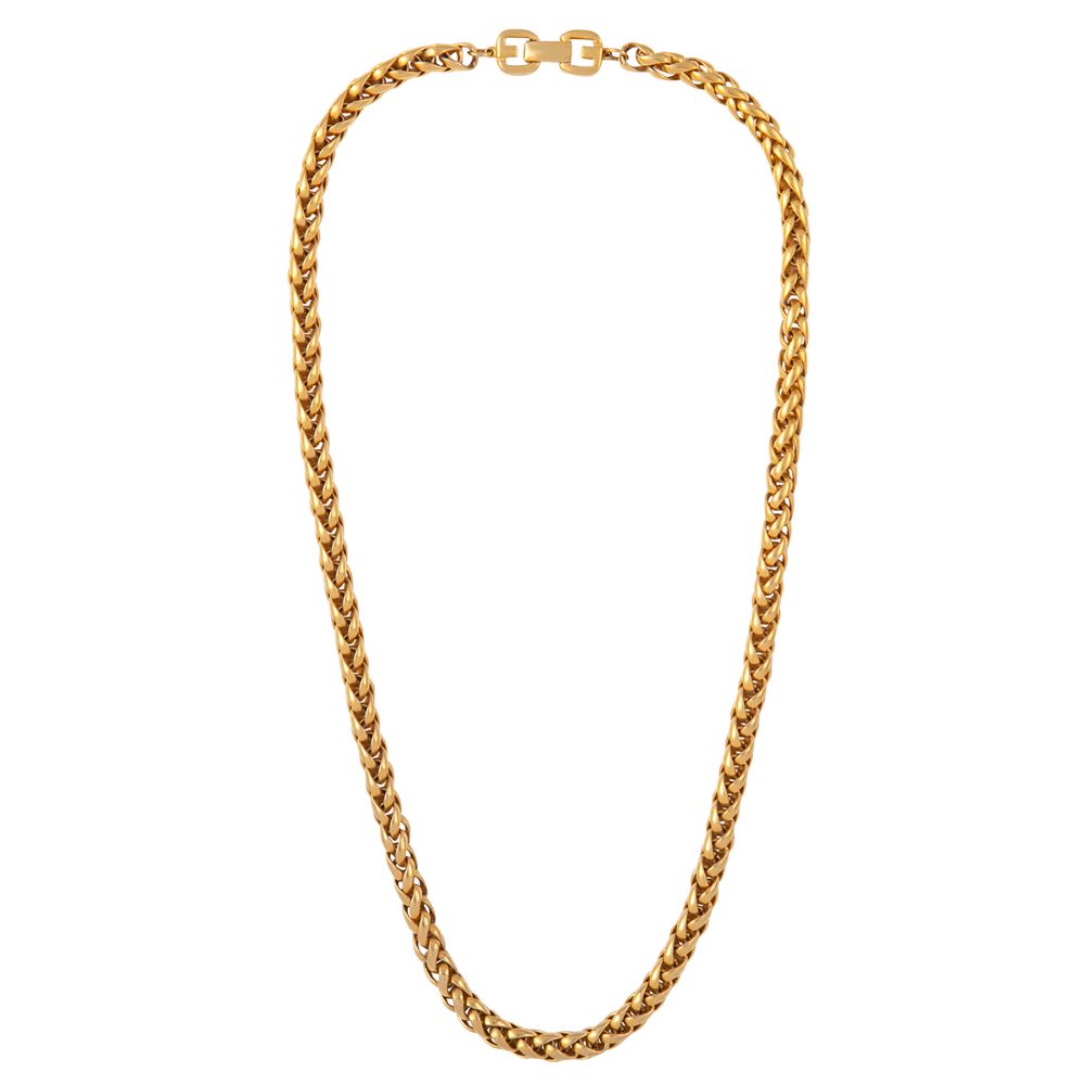 1990s Vintage Givenchy Wheat Chain Necklace