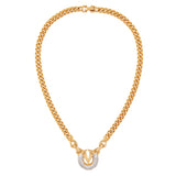 1980s Vintage Valentino Logo Pendant Necklace
