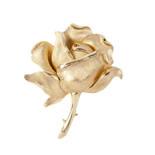 1960s Vintage Trifari Rose Brooch