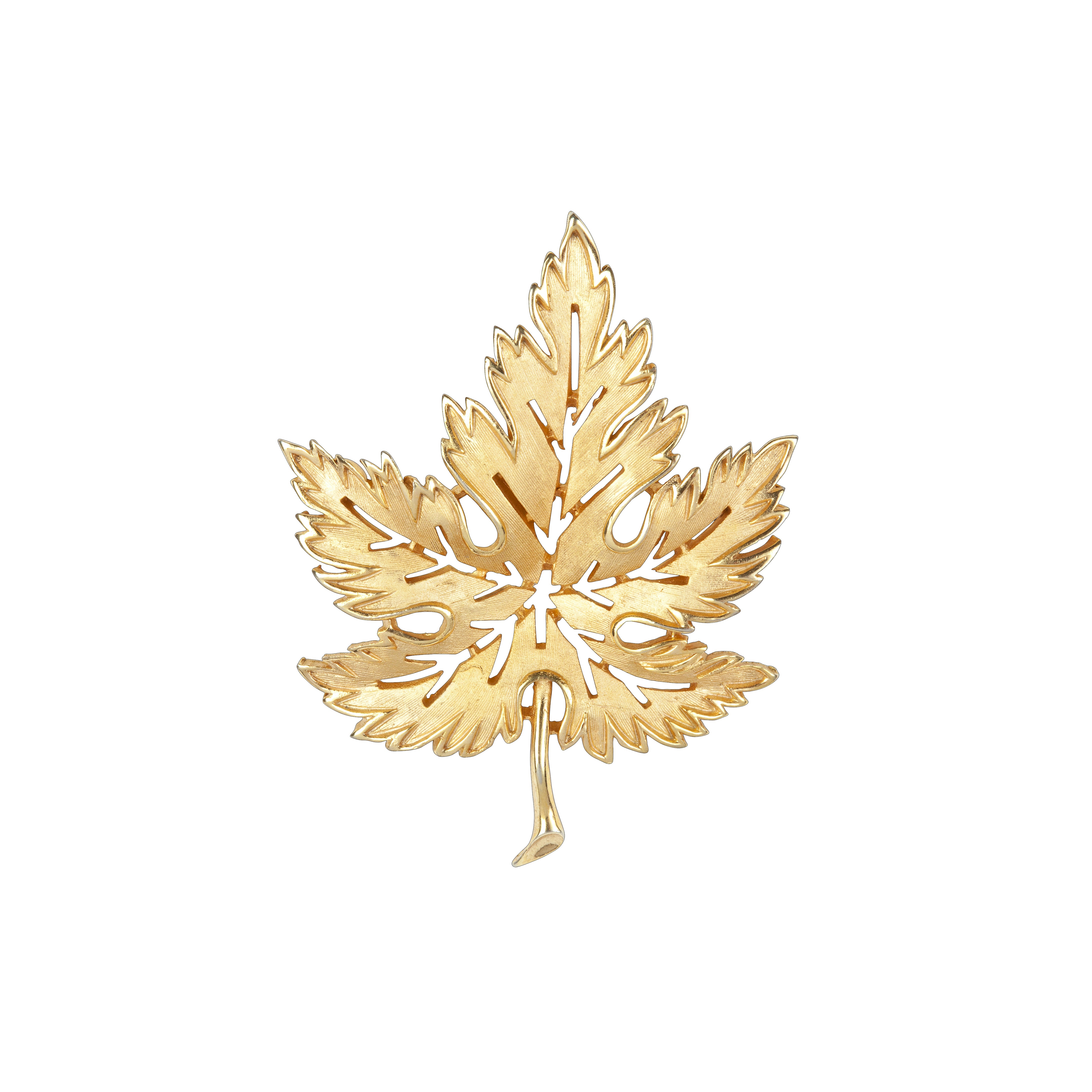 1960s Vintage Trifari Maple Leaf Brooch