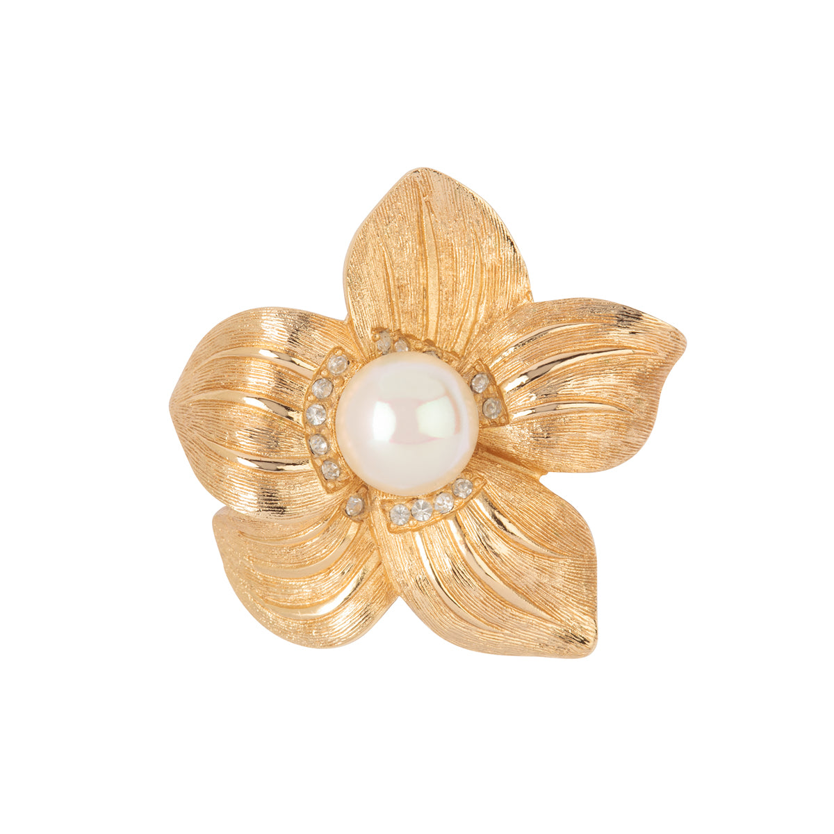 1980s Vintage Christian Dior Magnolia Brooch