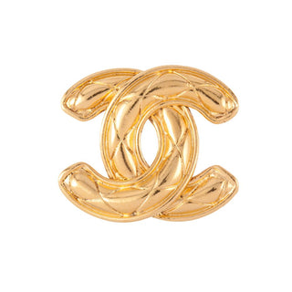 1980s Vintage Statement Chanel Quilted Brooch
