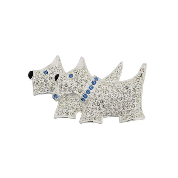 Broche Vintage Agatha – Scottish Terrier En Acétate – Parfait état
