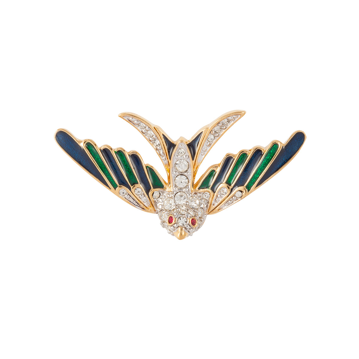 1990s Vintage D'Orlan Swallow Bird Brooch