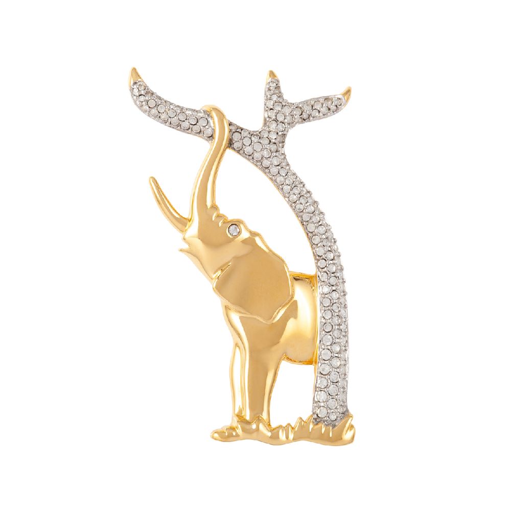 1990s Vintage Swarovski Elephant Brooch
