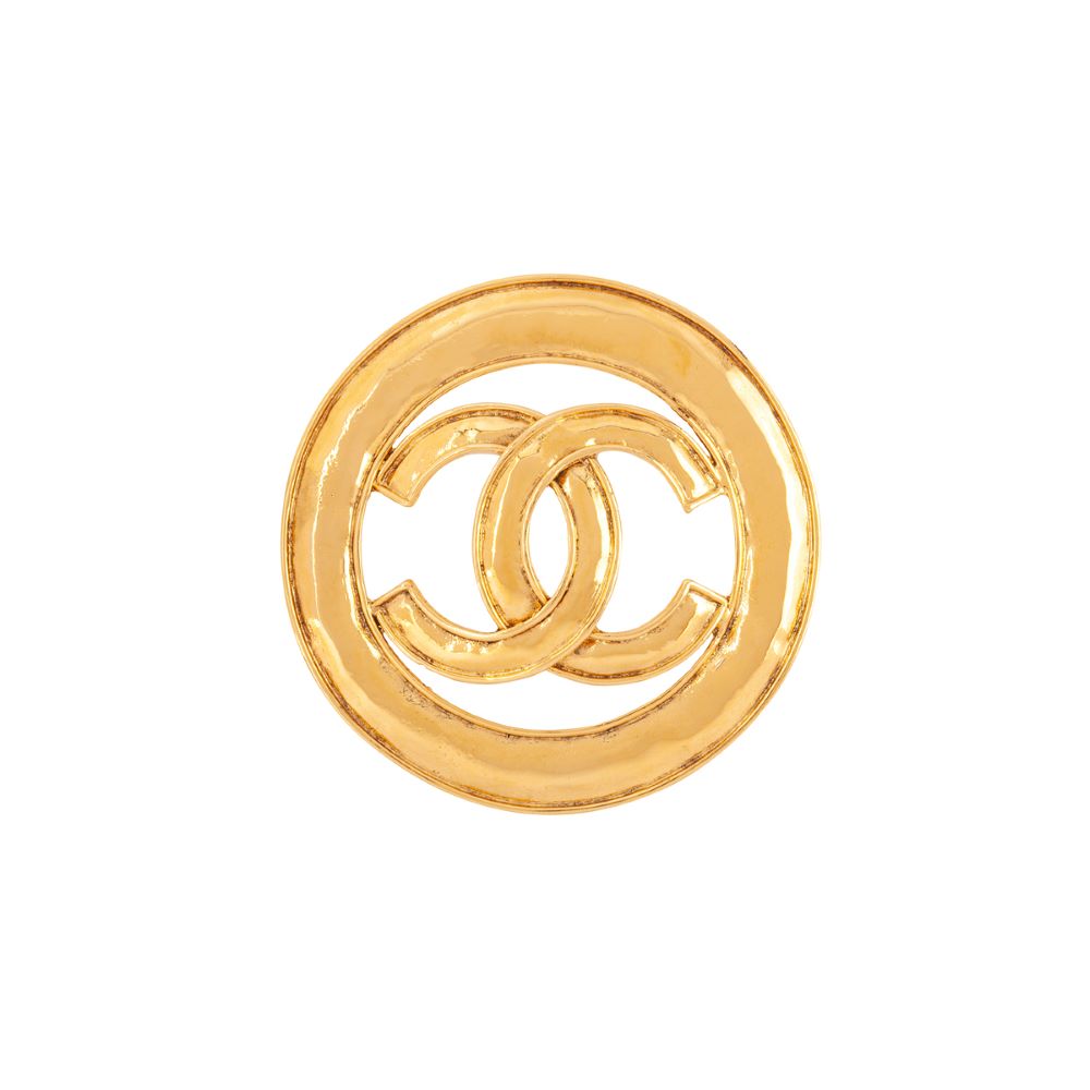 1980s Vintage Chanel Medallion Brooch