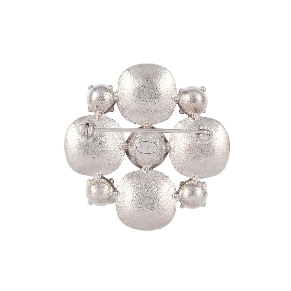 2008 Chanel Pink & Jet Crystal Brooch