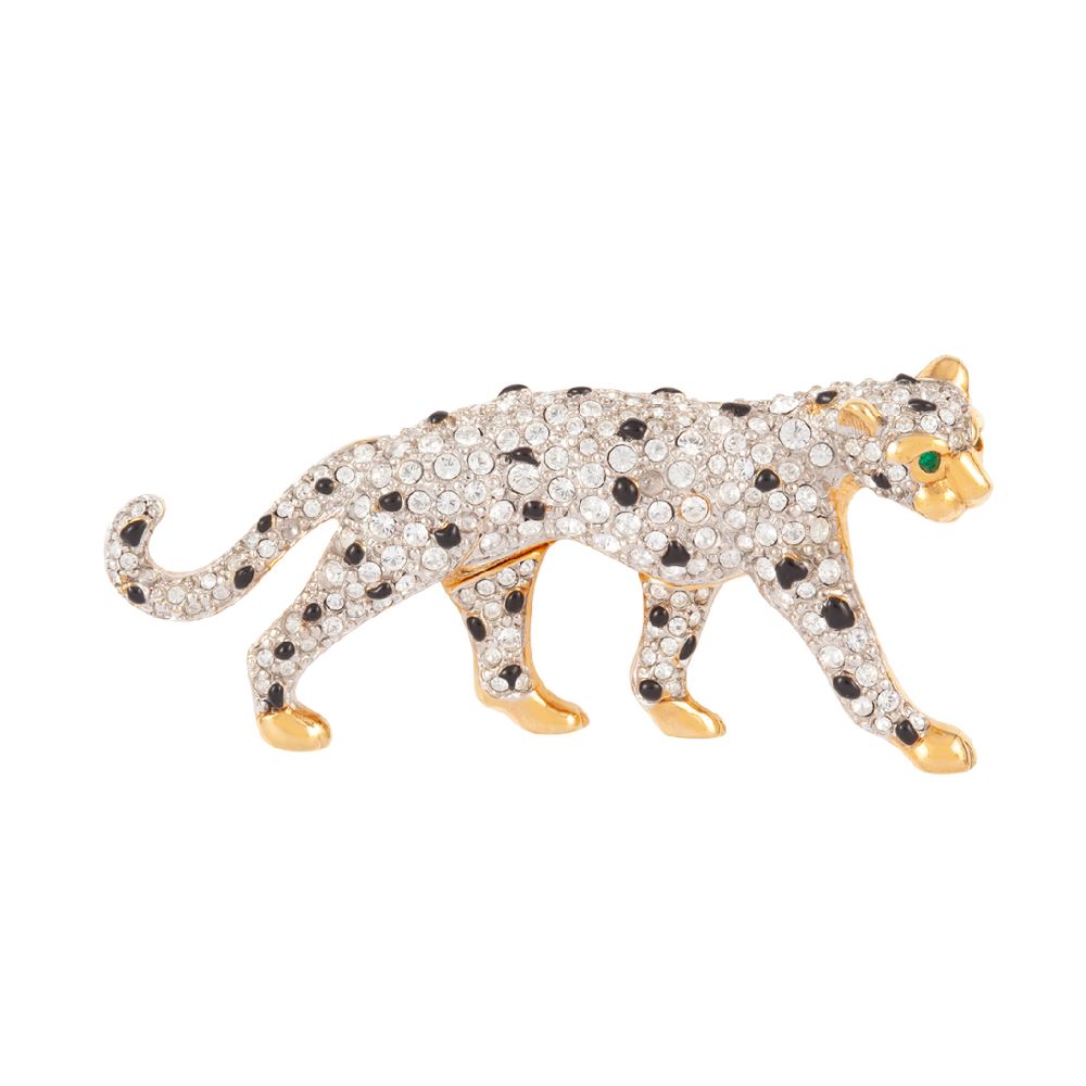 1990s Vintage Swarovski Panther Brooch