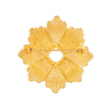 1980s Vintage Textured Floral Brooch