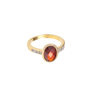 Oval Faux Topaz Ring