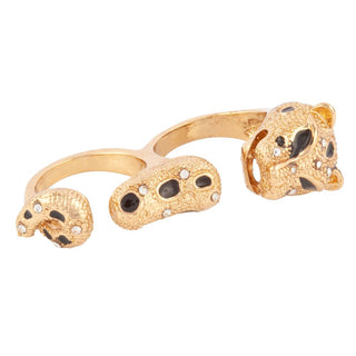 Double-Impact Panther Statement Ring