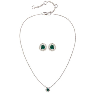 Givenchy Faux Emerald Earring and Necklace Set