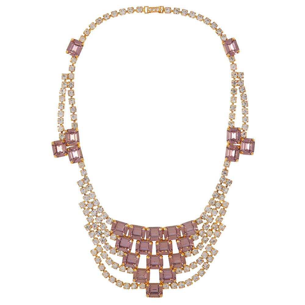 1980s Vintage Cascading Earring and Necklace Set