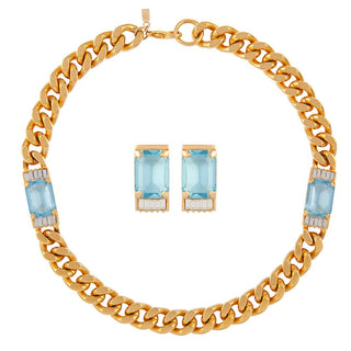 1980s Vintage Swarovski Necklace and Earring Set